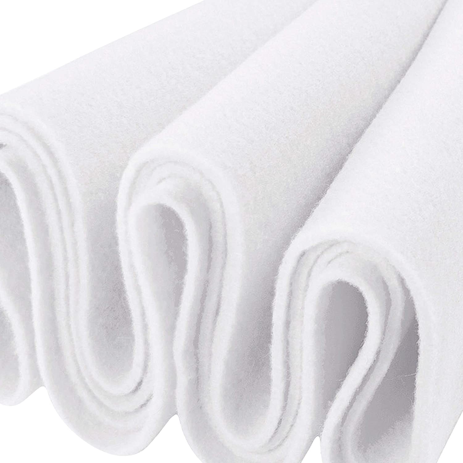 FabricLA Craft Felt Fabric - 36 X 36 Inch Wide & 1.6mm Thick Felt Fabric  by The Yard - Use This Soft Felt Roll for Crafts - Felt Material Pack -  White 